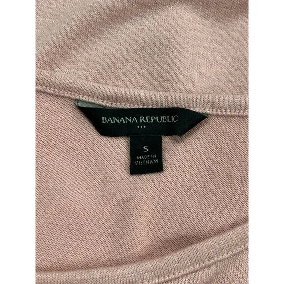 Banana Republic Womens Sleeveless Tank Top Blush Pink Polyester Blend Size S - Picture 4 of 8